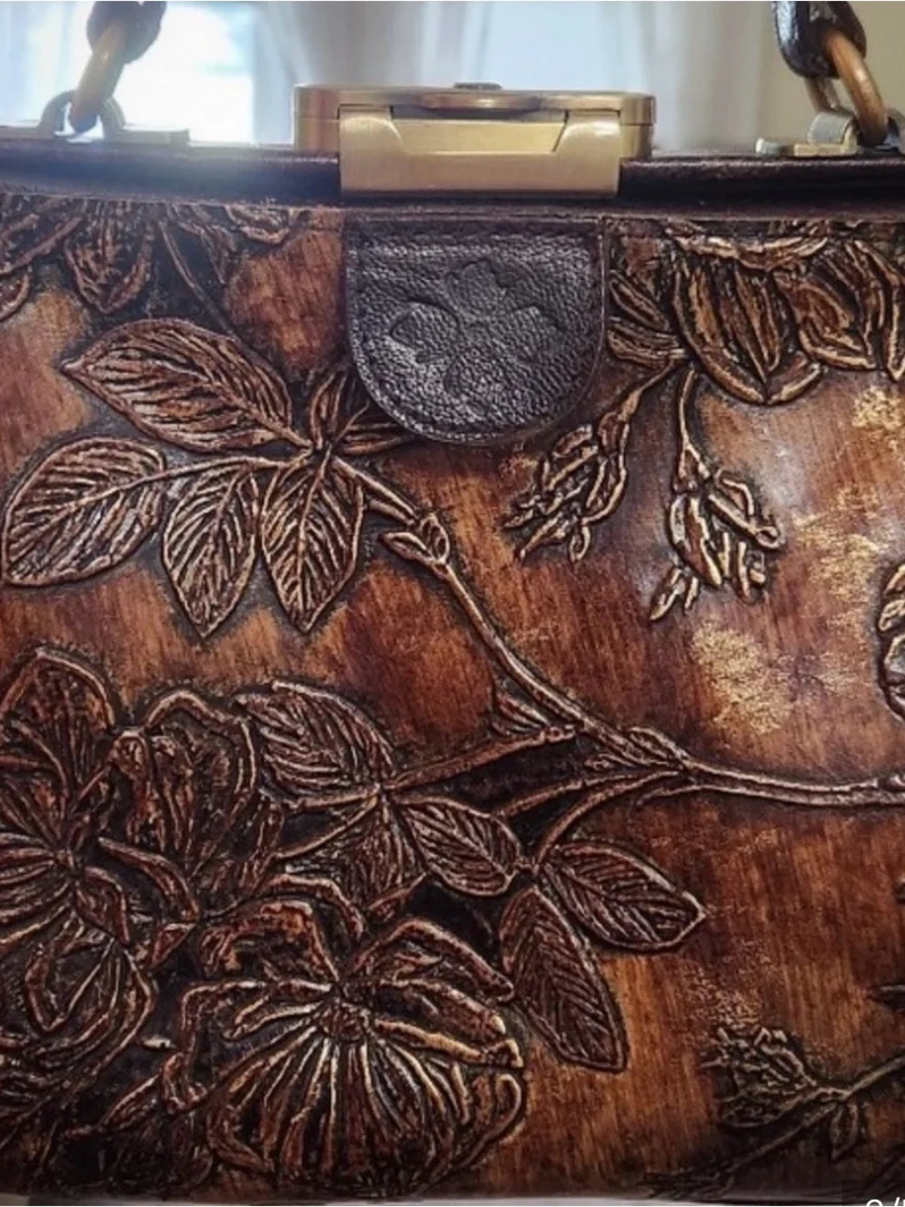 Patricia Nash GRACCI embossed leather top handle bag